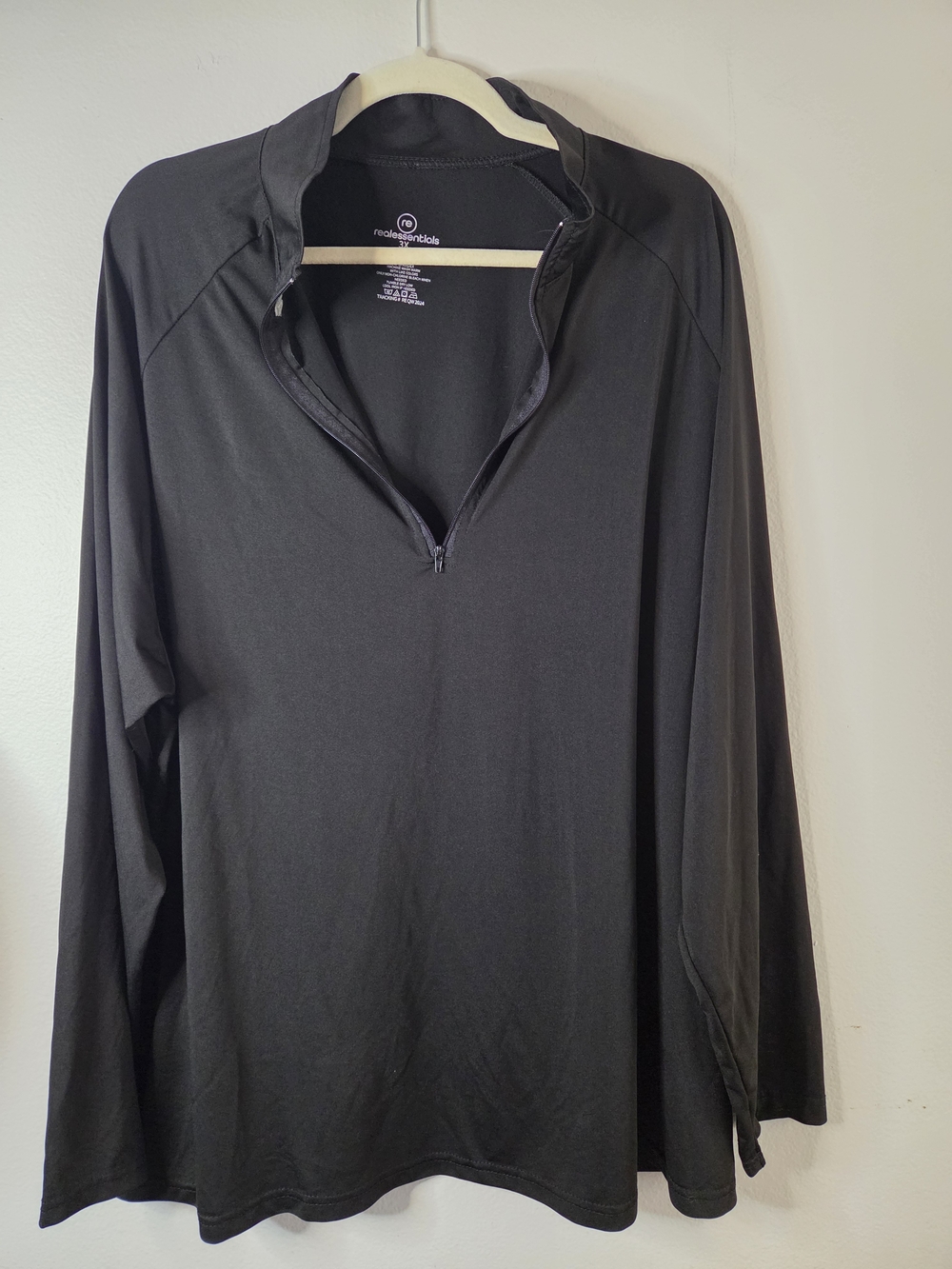 Black 1/4 Zip Long-Sleeve Performance Top